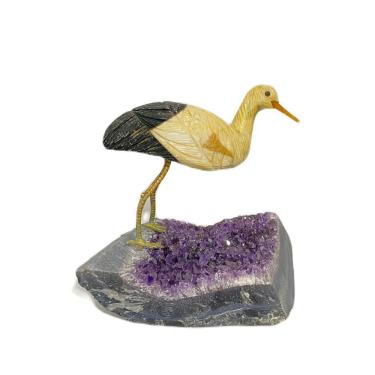 Imagem de Ave - Minerais Variados e Base de Ametista | P82