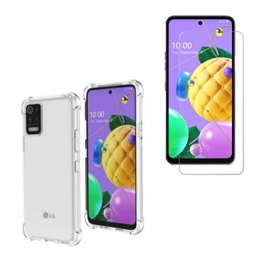 Imagem de Kit Capa Capinha Anti Queda + Película Vidro Compatível LG K62