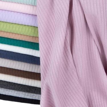 Imagem de Tecido canelado modal macio de malha de seda sintética material de fibra de viscose para roupa de dormir elástica camisetas colete (5 pele rosa, 3 jardas pré-cortado)