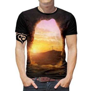 Imagem de Camiseta Jesus Plus Size Gospel Criativa Masculina Roupa Cvr - Alemark