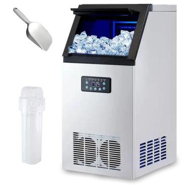 Imagem de Máquina Gelo Industrial 40kg Cubo Inox Filtro Pá Thermotec