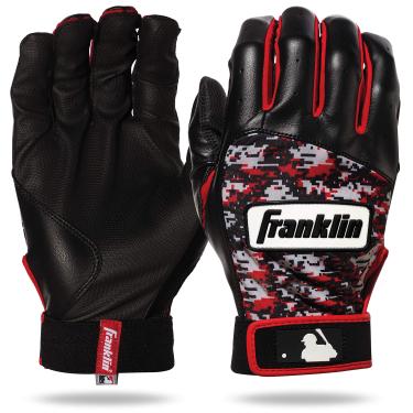 Imagem de Franklin Sports MLB Digitek Luvas de Rebatedor de Beisebol – Cinza/Vermelho Digi – Adulto Pequeno