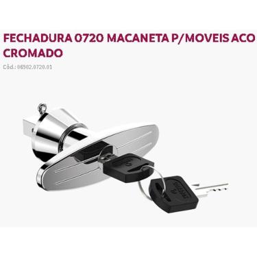 Imagem de Fechadura Kombi Maçaneta Para Móveis De Aço 0720 Cromado
