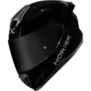 Imagem de Capacete Norisk Razor Solid Black Edition Viseira fumê e Spoiler 58/M