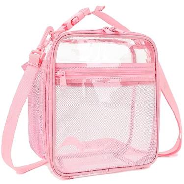 Imagem de FlowFly Lancheira térmica infantil, bolsa térmica para meninas, mini cooler para volta às aulas para meninas e meninos, rosa transparente