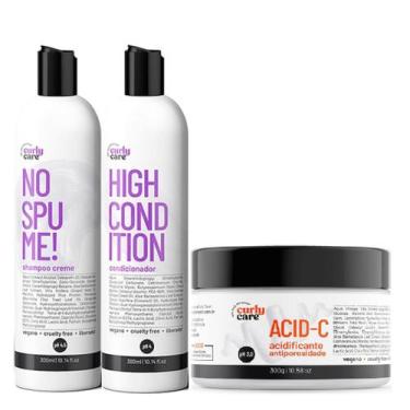 Imagem de Kit Curly Care Shampoo, Condicionador E Acid-C (3 Itens)
