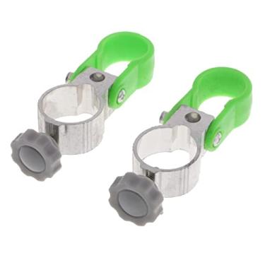 Imagem de Luzhengyang Conjunto de suporte de guarda-chuva de pesca ajustável - Suporte giratório de 360 graus para cadeira de pesca - Material de liga - Design universal - Prata e verde Cor-10 cm Comprimento