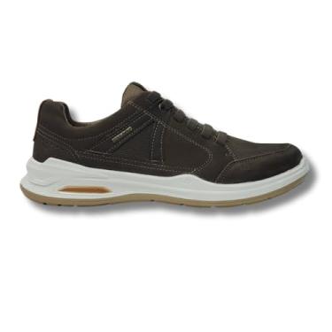 Imagem de Sapatênis Pegada Masculino Couro Sneaker Conforto Original - Dune Cravo - 41