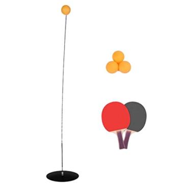 Imagem de Vaveren Máquina de treinamento de tênis de mesa com robô de rebote para treinamento de tênis, raquete de madeira