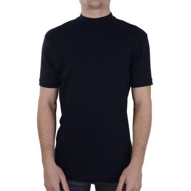 Imagem de Camiseta Masculina King&Joe MC Gola Alta Preta - CA22-Masculino