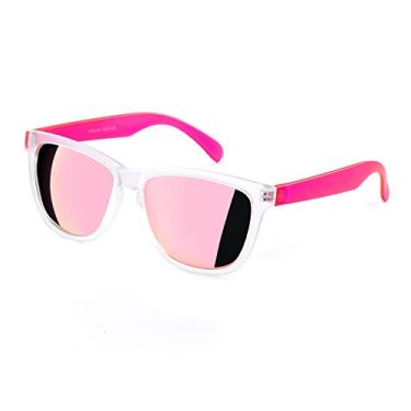 Imagem de Óculos de sol da moda para mulheres, lentes espelhadas com 100% de proteção UVA/UVB, adequado para atividades ao ar livre, esqui, férias, dirigir pescaria, Matte Pink - Polarized, 55mm