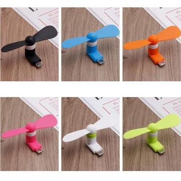 Imagem de Baieasy Ventilador de telefone USB C, mini ventilador de celular compatível com Samsung Galaxy S23+ S23 S22 S21 S20 S20+, Note 20 A54 A24 A23, Google Pixel 8 7A pro 6A (pacote com 6)