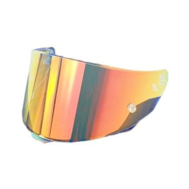 Imagem de BSTOP KYT TT Course escudo de substituição para lente de viseira de capacete TTC corte UV Visiere Casque Moto capacete acessórios (Revo Clear Red-dia e noite)