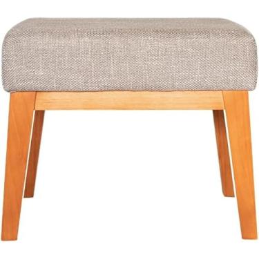 Imagem de Puff Banqueta Madeira Maciça Estofada para Descanso dos Pés - Conforto e Estilo - Decore e Relaxe com Elegância