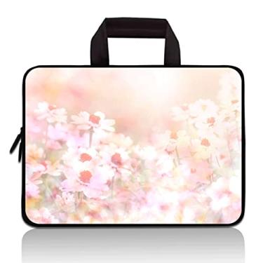 Imagem de 11" 11,6" 12" 12" 12" 12" 12,5" 12,5" Bolsa de transporte para laptop Chromebook Notebook Ultrabook, capa para tablet capa de neoprene compatível com Apple MacBook Air, Samsung, Google, Acer, HP, DELL Lenovo Asus (flores coloridas)