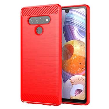 Imagem de Capa para LG Stylo 6, capa para LG K71, tecnologia de absorção de choque TPU com moldura elevada protetora para LG Stylo 6 / LG K71 (vermelha)