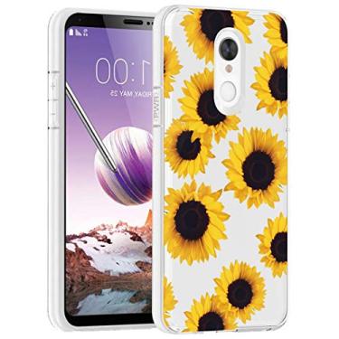 Imagem de Zoeirc Capa para LG Stylo 4 Plus, para LG Q Stylus/para LG Q Stylo+ Capa para meninas e mulheres, capa protetora traseira de TPU flexível macia e flexível para LG Stylo 4 (girassol)