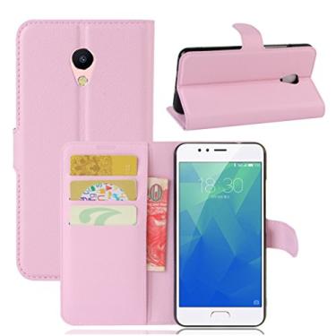 Imagem de Capa MEIZU M5S – Capa carteira com suporte de couro PU Manyip para MEIZU M5S, capa de proteção de telefone estilo empresarial, capa com [compartimentos para dinheiro e cartão]