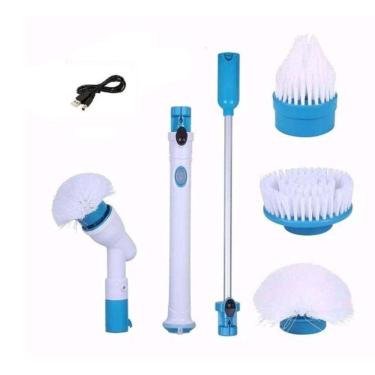 Imagem de Esfregão elétrico vassoura spin mop recarregável scrubber