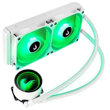 Imagem de Water Cooler Rise Mode Aura Frost Pro, ARGB, 240mm, AMD/Intel, Branco 