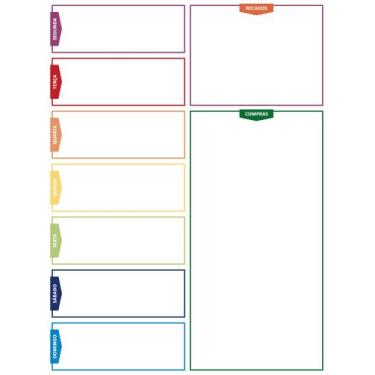 Imagem de Quadro Lousa Magnetica - Semanal Geladeira Planner Dieta - Intempo Des