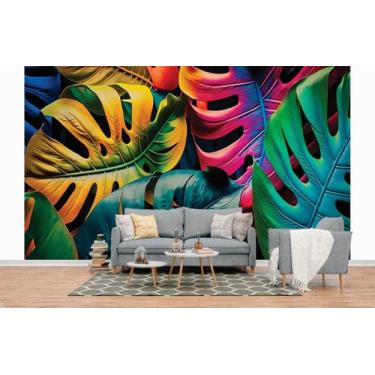 Imagem de Papel de Parede 3D Painel 4M Costela de adão Decorado Folhagem Auto Co