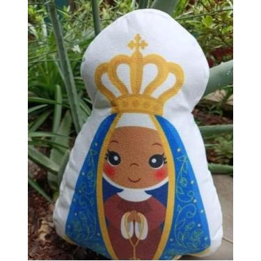 Imagem de Almofada Naninha Santinhos Bebê Nossa Senhora Aparecida - Fe em Quadro