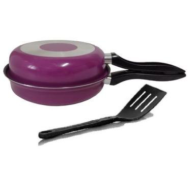 Imagem de Omeleteira teflon lilás grande marpal com espatula