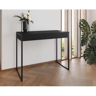 Imagem de Aparador Industrial Califórnia 137x40 Ferro Preto Tampo Preto - Impéri