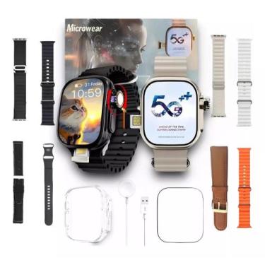 Imagem de Smartwatch 5g Ultra 3 Ia 16gb 4pulseira Serie 10 Chip Câmera - Microwe