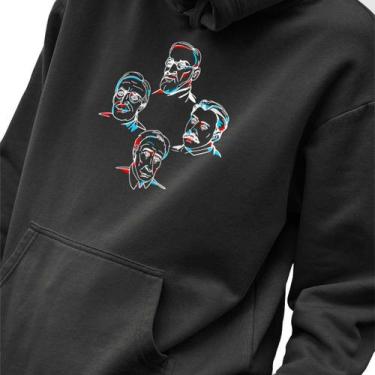 Imagem de Blusa Moletom Masculino Estampado Os Caras Psicologia em Algodão Fio 3