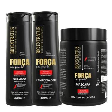 Imagem de Kit Força com pimenta 1 Shampoo 1 Condicionador 350ml 1 Máscara 1kg - 