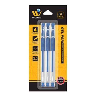 Imagem de Caneta de gel azul WBM World (3 por cartão)