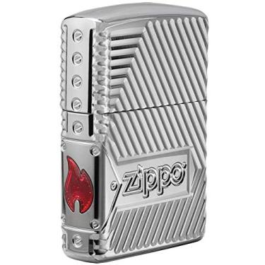 Imagem de Isqueiros com logotipo da Zippo, Cromado, High Polish Chrome Bolts Design