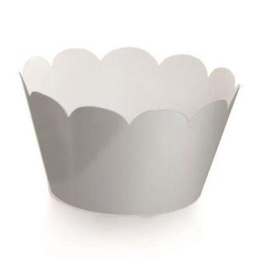 Imagem de Mini Wraps para Cupcake Prata 14x3 - Pacote com 12 Unidades - Cromus