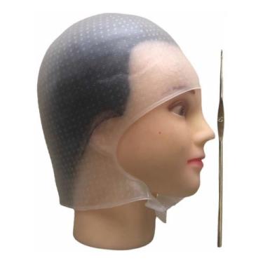 Imagem de Touca de silicone para mechas  2300 furos transparente - toucas