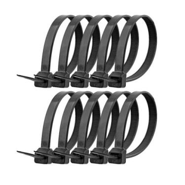 Imagem de Abraçadeira Plástica Nylon 150 x 3,6mm Preta 10 Unidades - Gfix