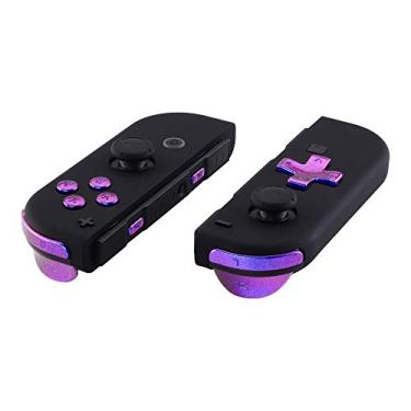 Imagem de eXtremeRate Chameleon Purple Blue D-pad ABXY Keys SR SL L R ZR ZL Trigger Buttons Springs, Replacement Full Set Buttons Kits for Nintendo Switch & Oled Joycon (Only Fits Joycon D-pad Shell)