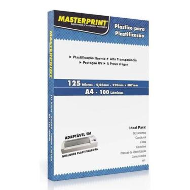 Imagem de Caixa de Plástico para Plastificação A4 220x307mm 100 Lâminas - Master
