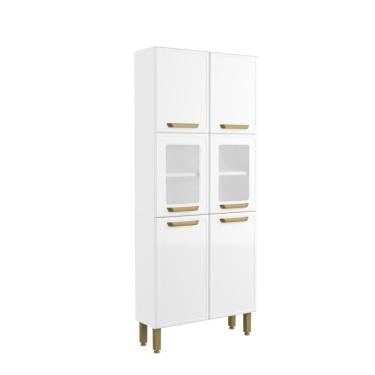 Imagem de Armário De Aço 6 Portas 2 Vidros Bella Bertolini Branco