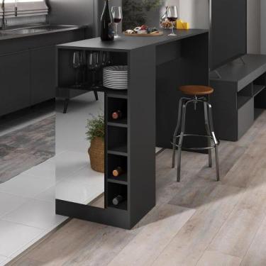 Imagem de Bancada Balcão/Mesa de Cozinha com Adega 1 Porta e Espelho Multimóveis