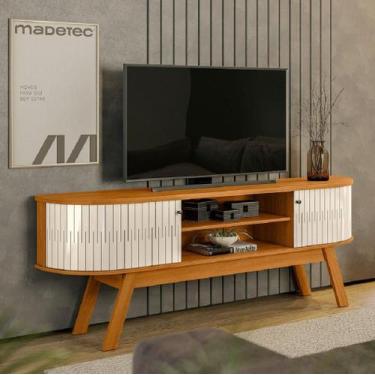 Imagem de Bancada Valência Com Pés Palito 183m x 69cm Cinamomo Off White Madetec