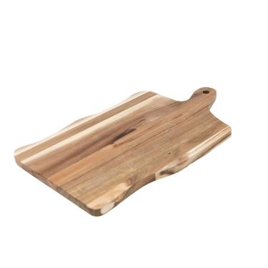 Imagem de tábua de madeira acácia 43cm de corte rústica - Oikos