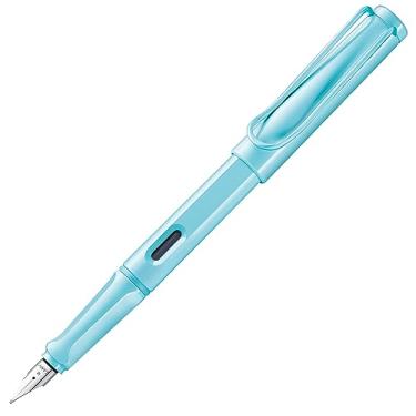 Imagem de LAMY Safari aquasky - Caneta-tinteiro com aderência ergonômica e ponta de aço polido no tamanho F - ideal para qualquer escrita e caligrafia - incluindo cartucho azul LAMY T 10 - Destro