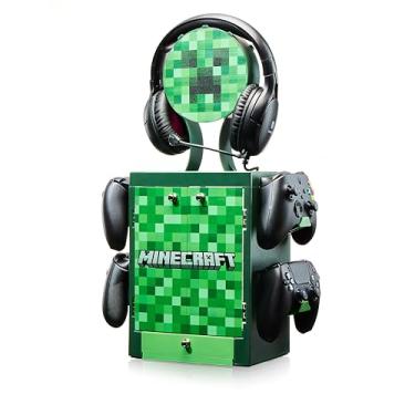 Imagem de Numskull Official Minecraft Creeper Gaming Locker Controller Holder & Headset Stand for PS5, Xbox Series X|S and Nintendo Switch