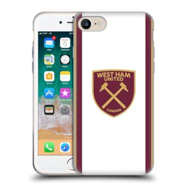 Imagem de Head Case Designs Capa de gel macio oficialmente licenciada pelo West Ham United FC Third 2024/25 Crest Kit compatível com Apple iPhone 7/8/SE 2020 e 2022