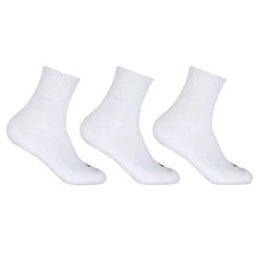 Imagem de Meia Cano Alto Hoahi 3 Pack Masculina, Branco, 39/43
