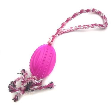 Imagem de Brinquedo Mordedor Para Cão Puxador Corda Cachorro - rosa - Luthi Comé