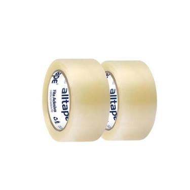 Imagem de Kit 2 Fita Adesiva Durex Larga Transparente 100 metros x45mm - ALLTAPE