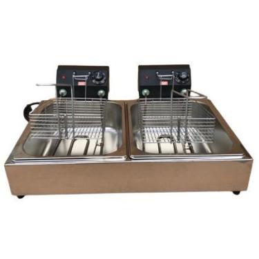 Imagem de Fritadeira Industrial Elétrica 10 litros 2 cubas Profissional - Magfry
